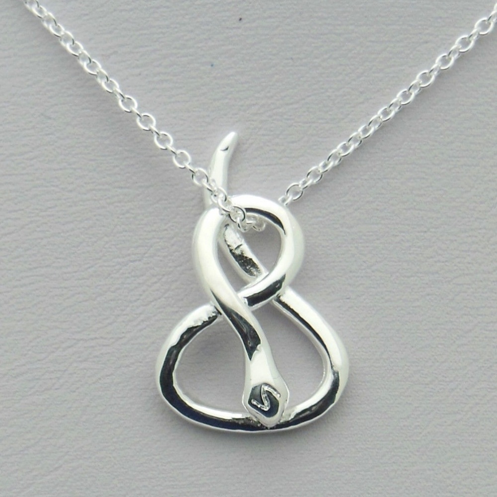 Sterling Silver Infinity Snake Necklace